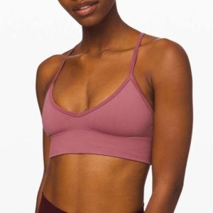 Lululemon Ebb to Flow Bra A/B cup - Moss Rose sz 6